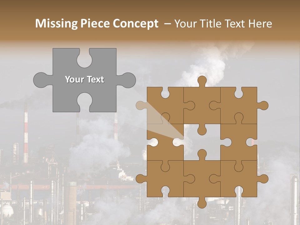 A Power Plant With Smoke Coming Out Of It PowerPoint Template