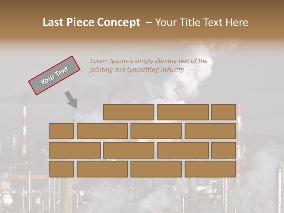 A Power Plant With Smoke Coming Out Of It PowerPoint Template