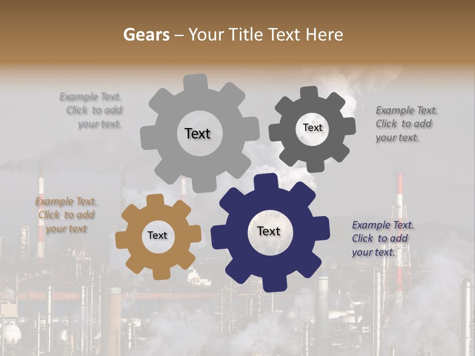A Power Plant With Smoke Coming Out Of It PowerPoint Template
