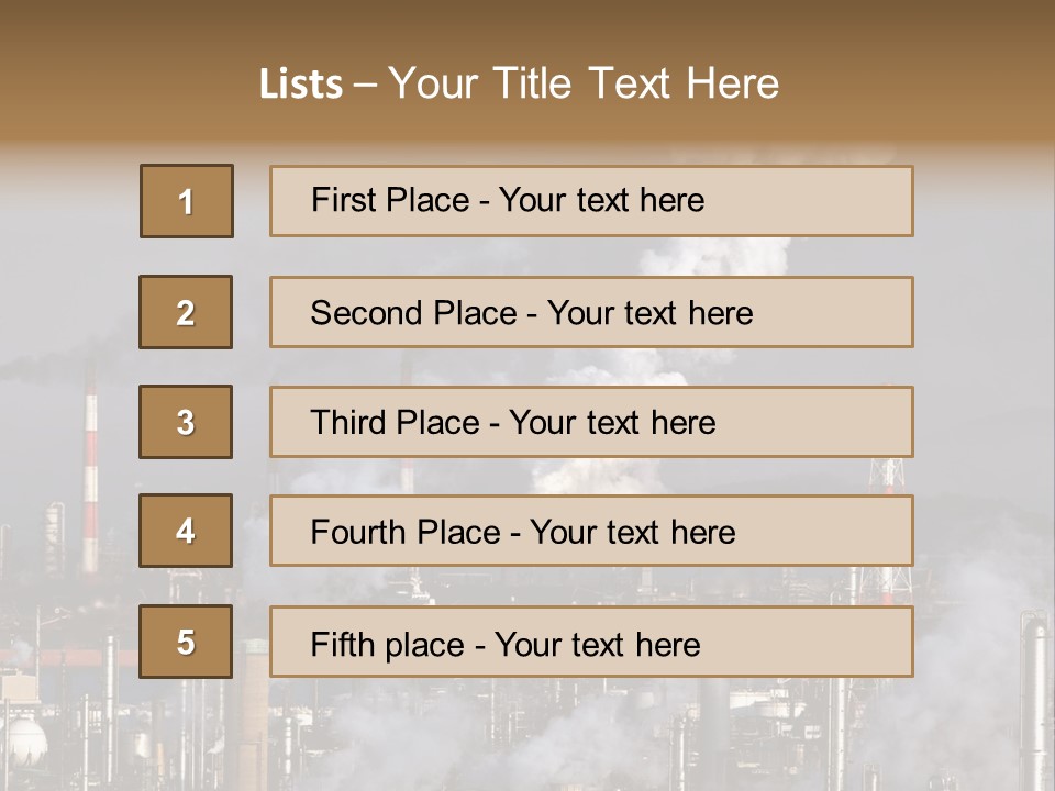 A Power Plant With Smoke Coming Out Of It PowerPoint Template
