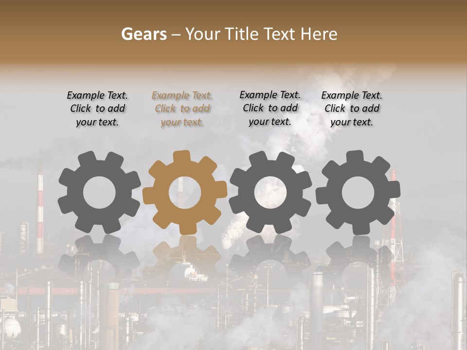 A Power Plant With Smoke Coming Out Of It PowerPoint Template