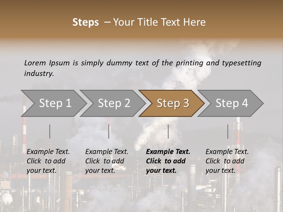 A Power Plant With Smoke Coming Out Of It PowerPoint Template