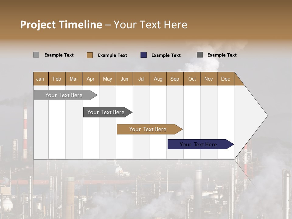 A Power Plant With Smoke Coming Out Of It PowerPoint Template