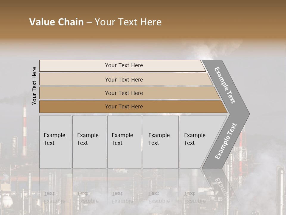 A Power Plant With Smoke Coming Out Of It PowerPoint Template