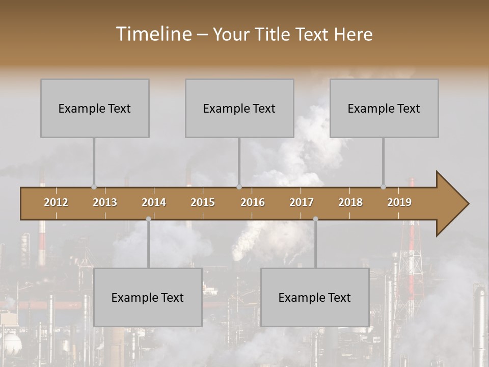 A Power Plant With Smoke Coming Out Of It PowerPoint Template