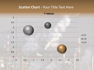 A Power Plant With Smoke Coming Out Of It PowerPoint Template