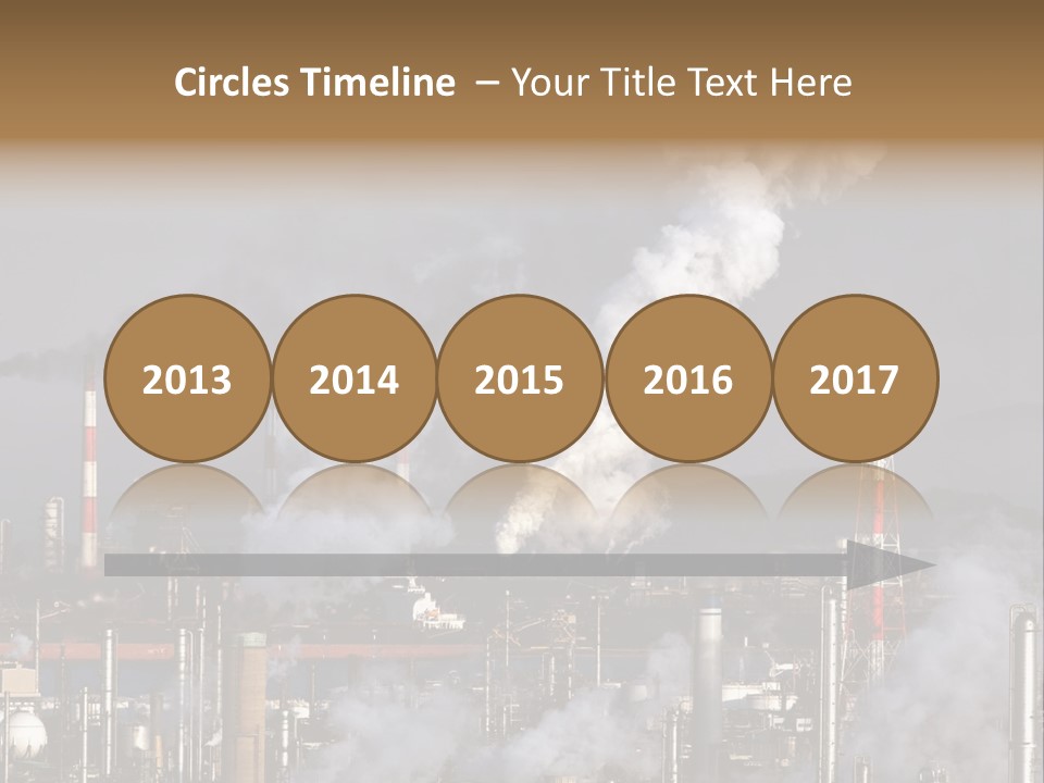 A Power Plant With Smoke Coming Out Of It PowerPoint Template