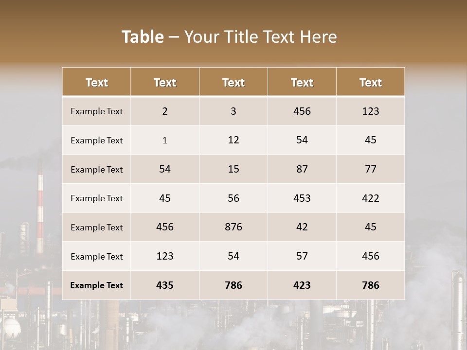 A Power Plant With Smoke Coming Out Of It PowerPoint Template