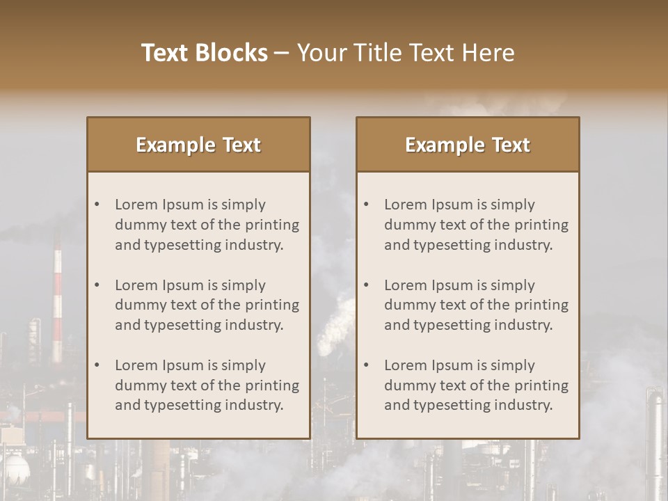 A Power Plant With Smoke Coming Out Of It PowerPoint Template