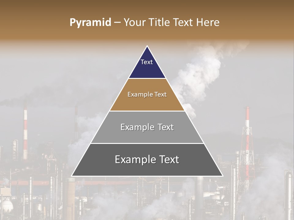 A Power Plant With Smoke Coming Out Of It PowerPoint Template
