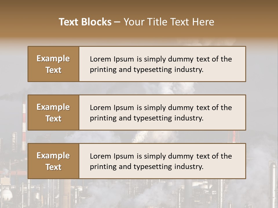 A Power Plant With Smoke Coming Out Of It PowerPoint Template