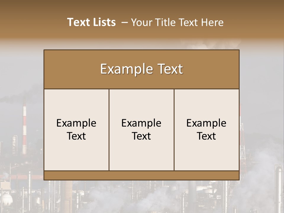 A Power Plant With Smoke Coming Out Of It PowerPoint Template