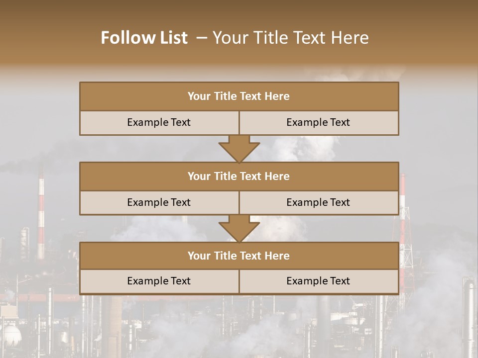 A Power Plant With Smoke Coming Out Of It PowerPoint Template
