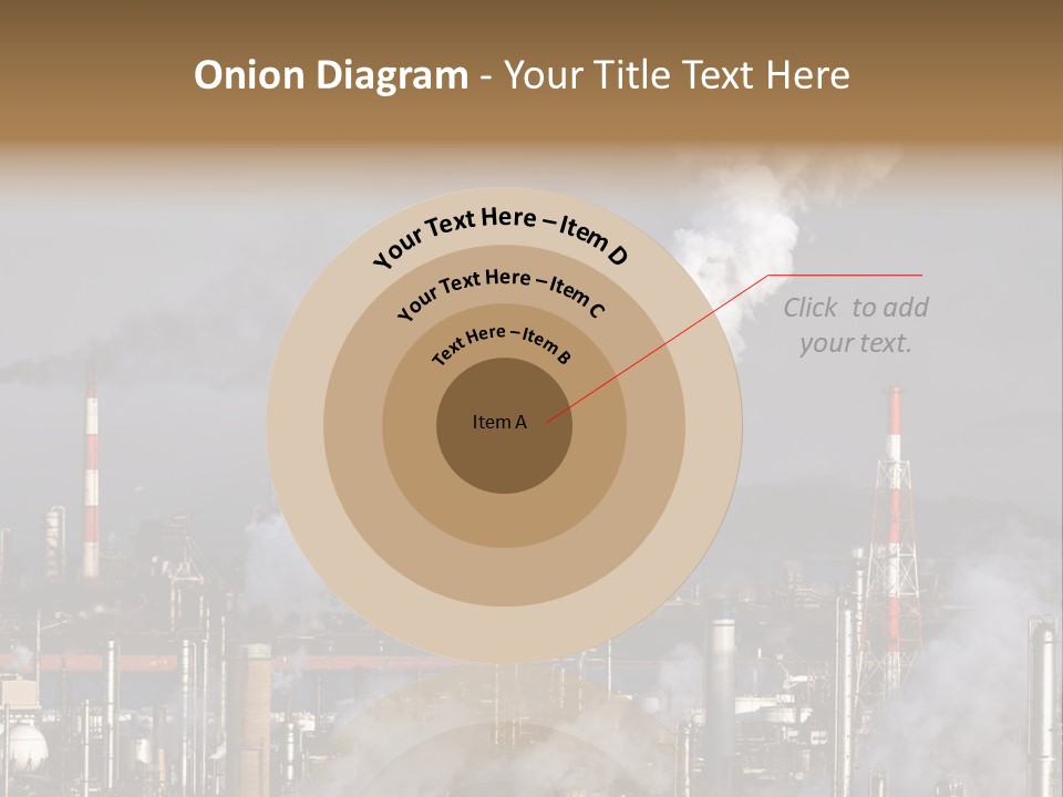 A Power Plant With Smoke Coming Out Of It PowerPoint Template
