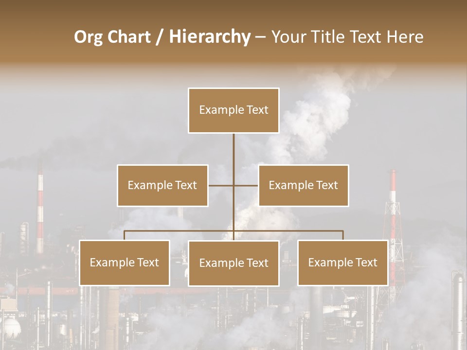 A Power Plant With Smoke Coming Out Of It PowerPoint Template
