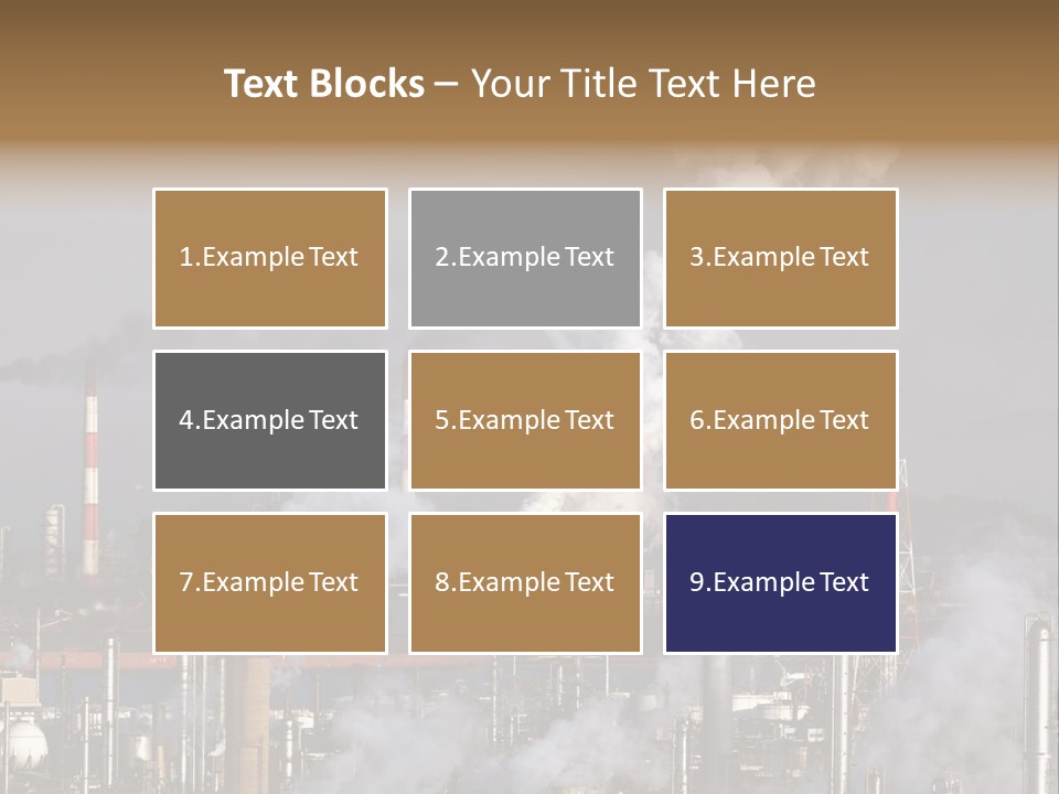 A Power Plant With Smoke Coming Out Of It PowerPoint Template