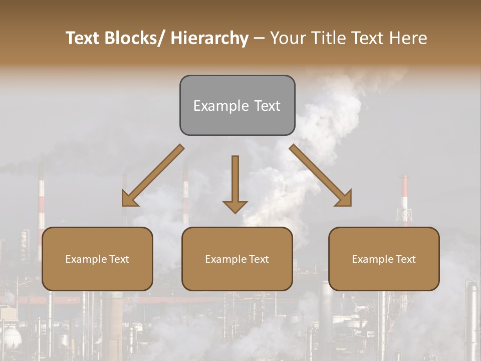 A Power Plant With Smoke Coming Out Of It PowerPoint Template