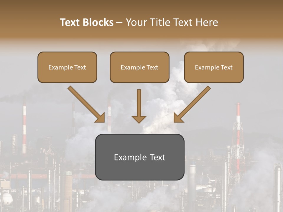 A Power Plant With Smoke Coming Out Of It PowerPoint Template