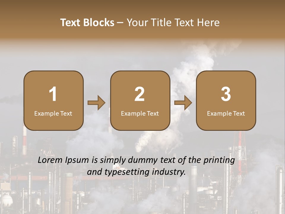 A Power Plant With Smoke Coming Out Of It PowerPoint Template
