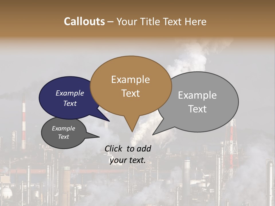 A Power Plant With Smoke Coming Out Of It PowerPoint Template