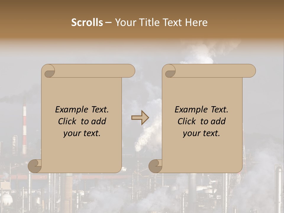 A Power Plant With Smoke Coming Out Of It PowerPoint Template