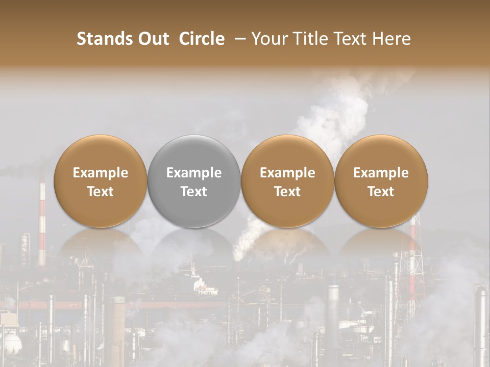 A Power Plant With Smoke Coming Out Of It PowerPoint Template