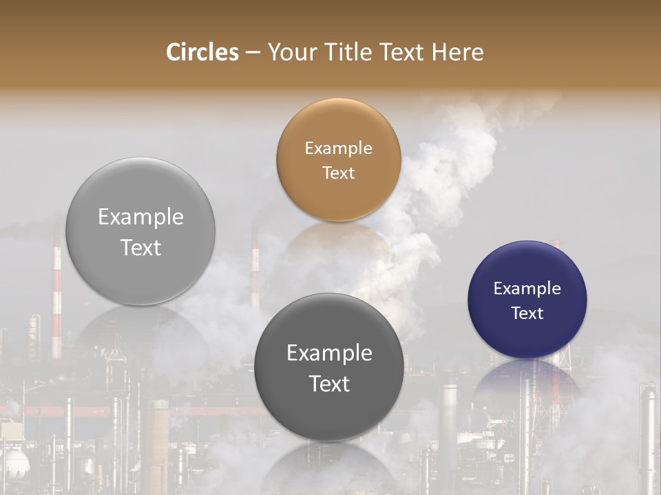 A Power Plant With Smoke Coming Out Of It PowerPoint Template