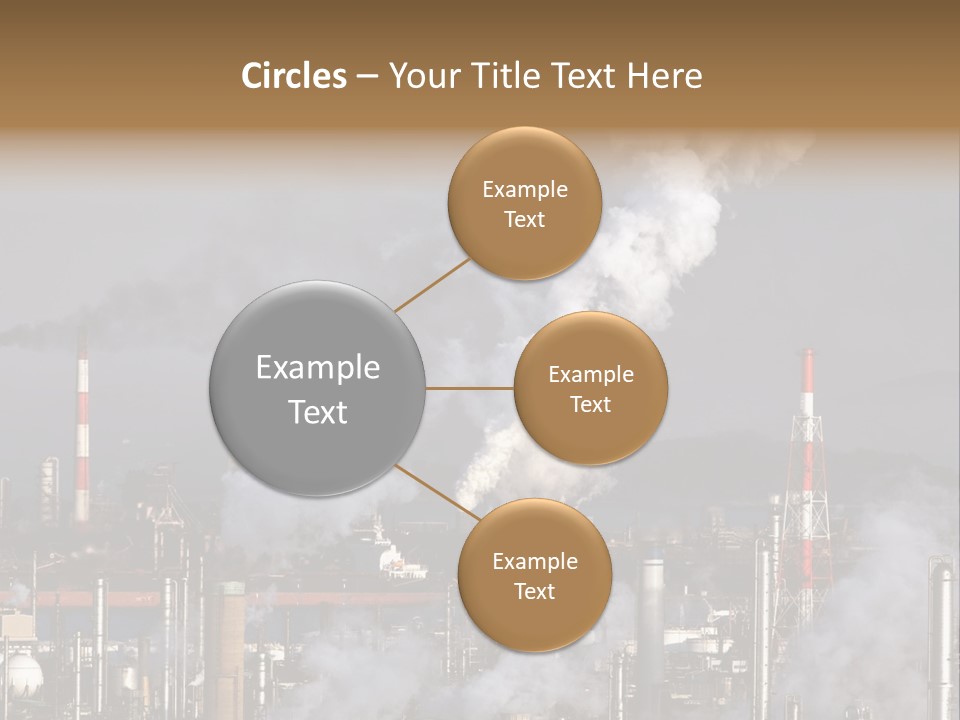 A Power Plant With Smoke Coming Out Of It PowerPoint Template