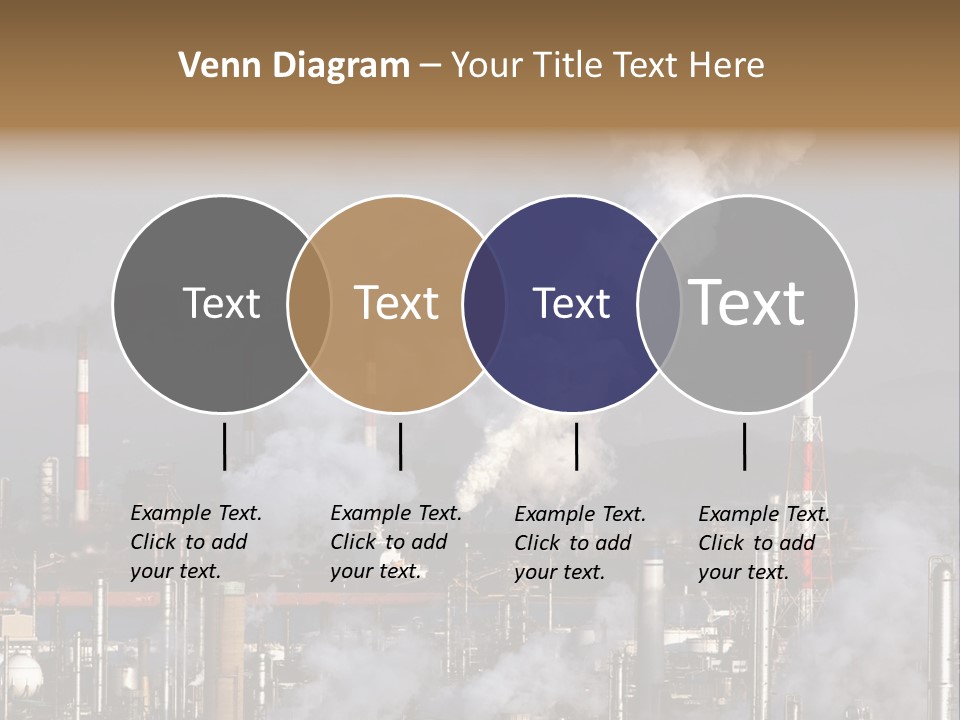 A Power Plant With Smoke Coming Out Of It PowerPoint Template