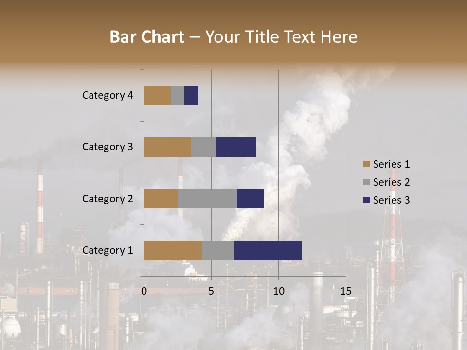 A Power Plant With Smoke Coming Out Of It PowerPoint Template