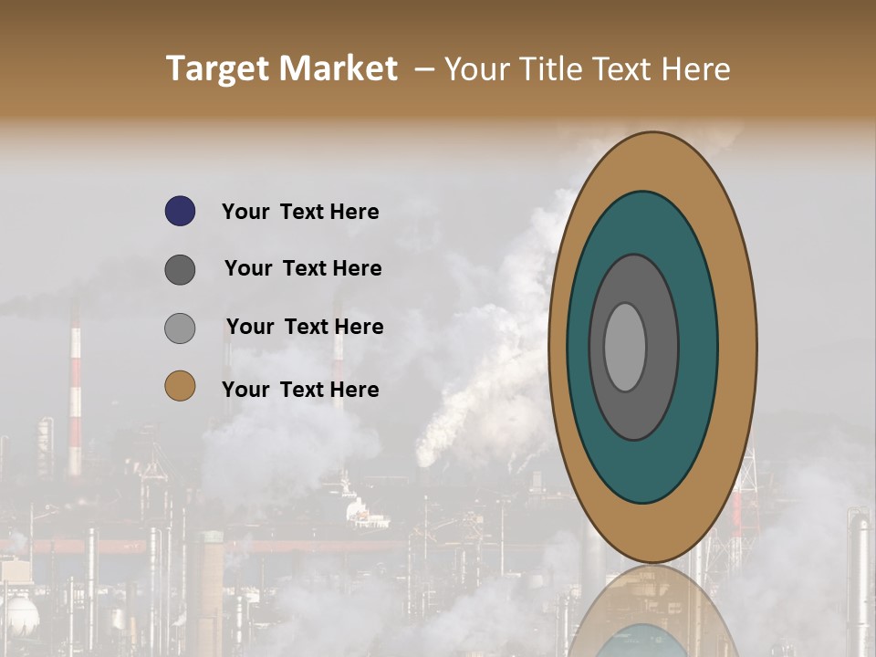 A Power Plant With Smoke Coming Out Of It PowerPoint Template