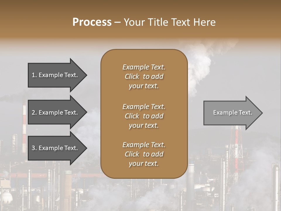A Power Plant With Smoke Coming Out Of It PowerPoint Template