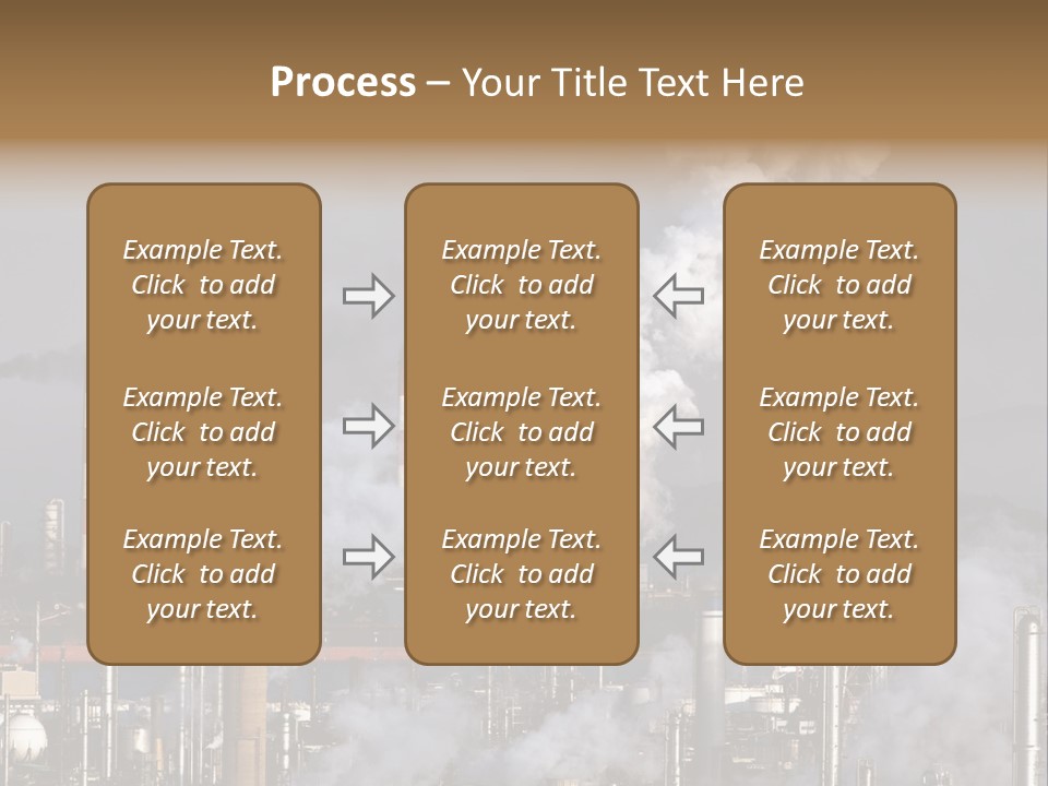 A Power Plant With Smoke Coming Out Of It PowerPoint Template