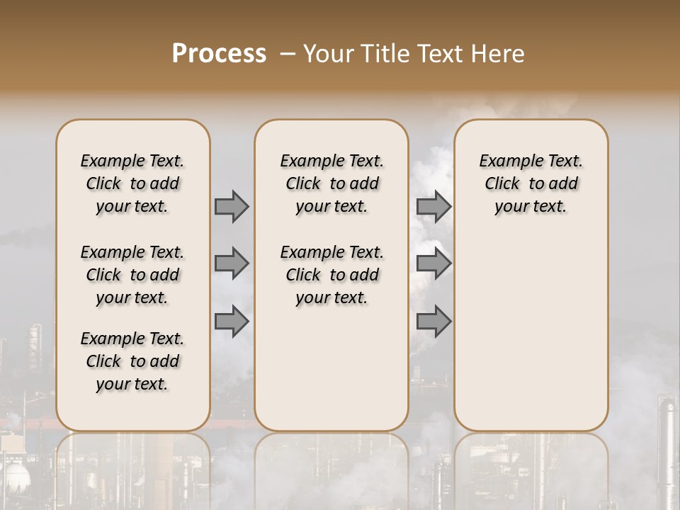 A Power Plant With Smoke Coming Out Of It PowerPoint Template