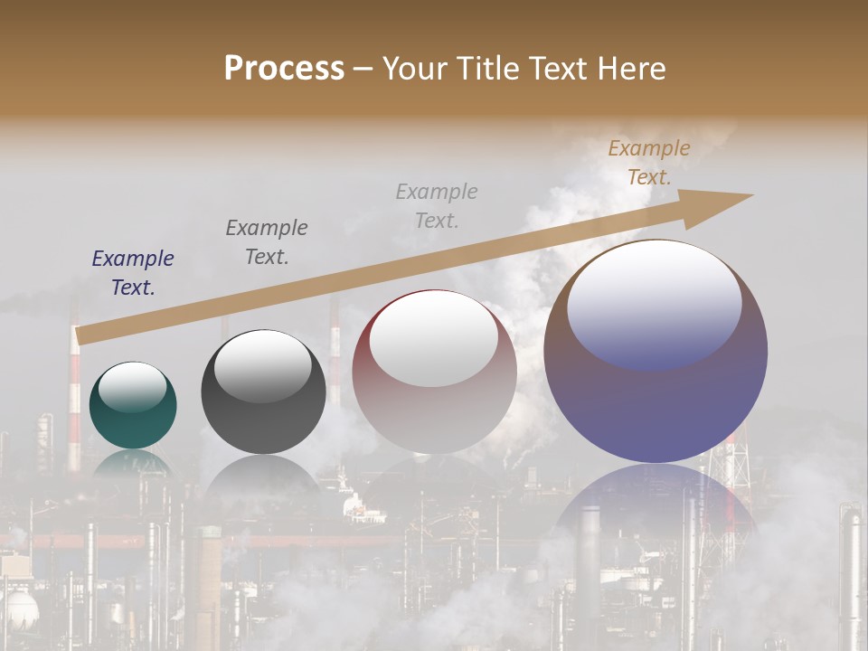 A Power Plant With Smoke Coming Out Of It PowerPoint Template