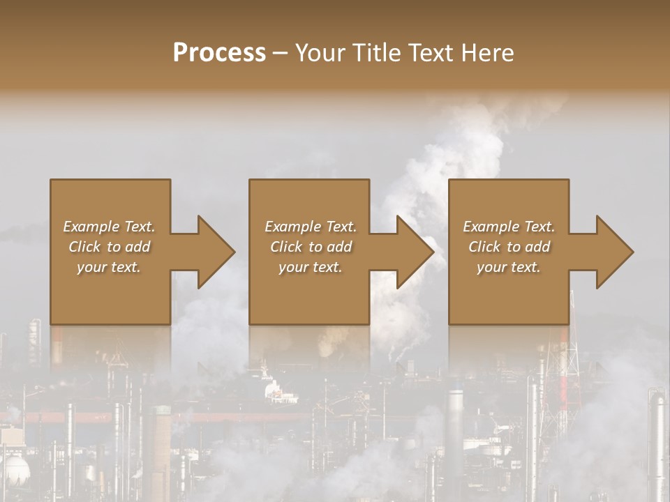 A Power Plant With Smoke Coming Out Of It PowerPoint Template