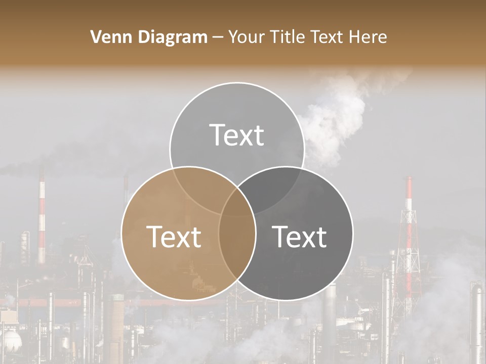 A Power Plant With Smoke Coming Out Of It PowerPoint Template