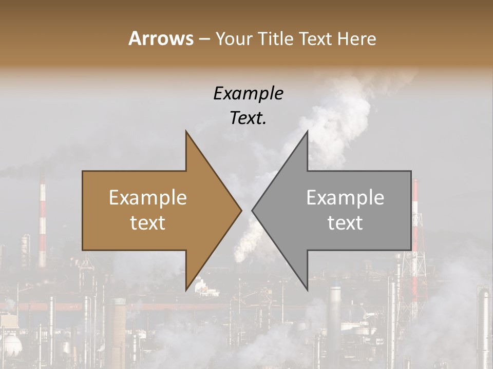 A Power Plant With Smoke Coming Out Of It PowerPoint Template