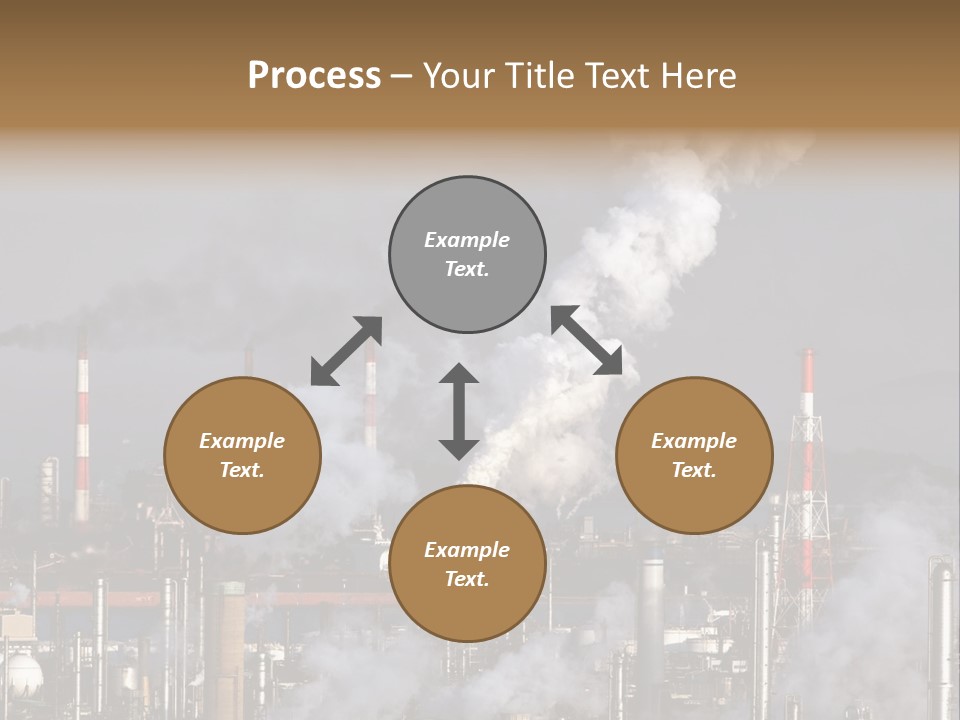 A Power Plant With Smoke Coming Out Of It PowerPoint Template
