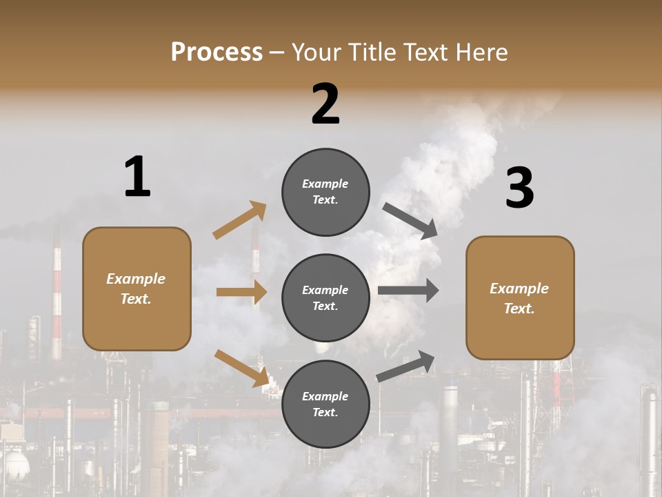 A Power Plant With Smoke Coming Out Of It PowerPoint Template