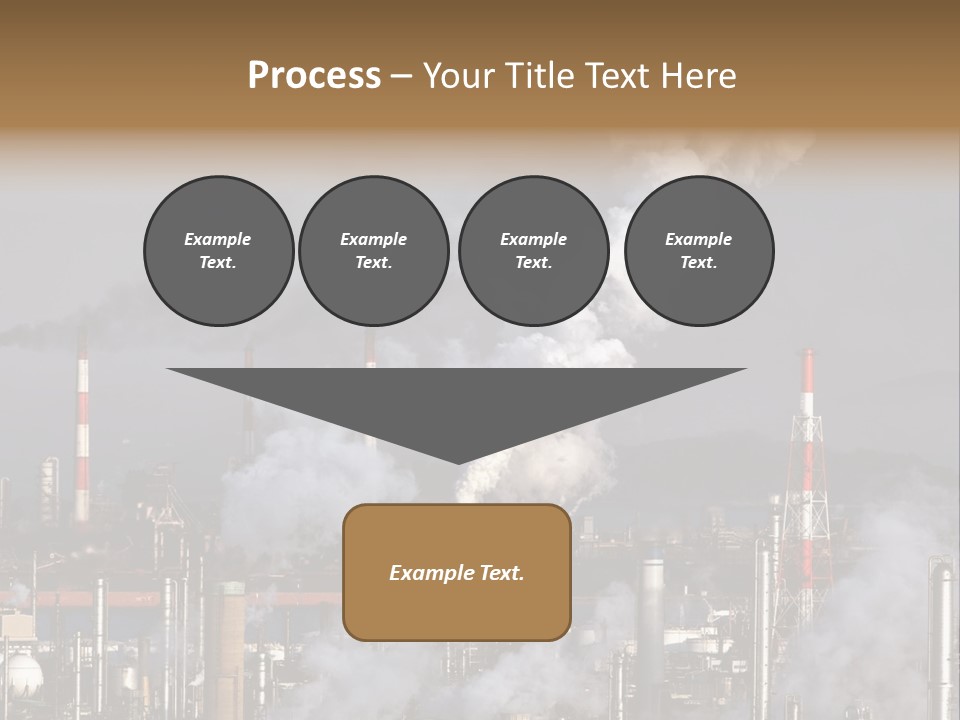 A Power Plant With Smoke Coming Out Of It PowerPoint Template