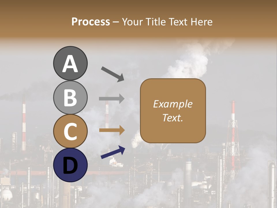 A Power Plant With Smoke Coming Out Of It PowerPoint Template