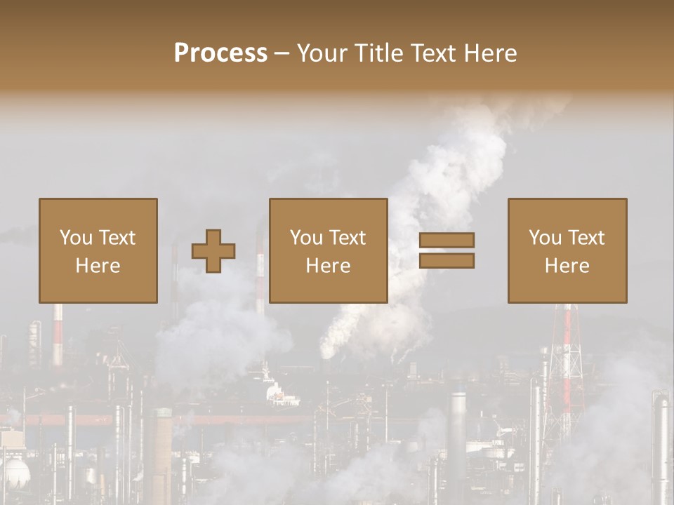A Power Plant With Smoke Coming Out Of It PowerPoint Template