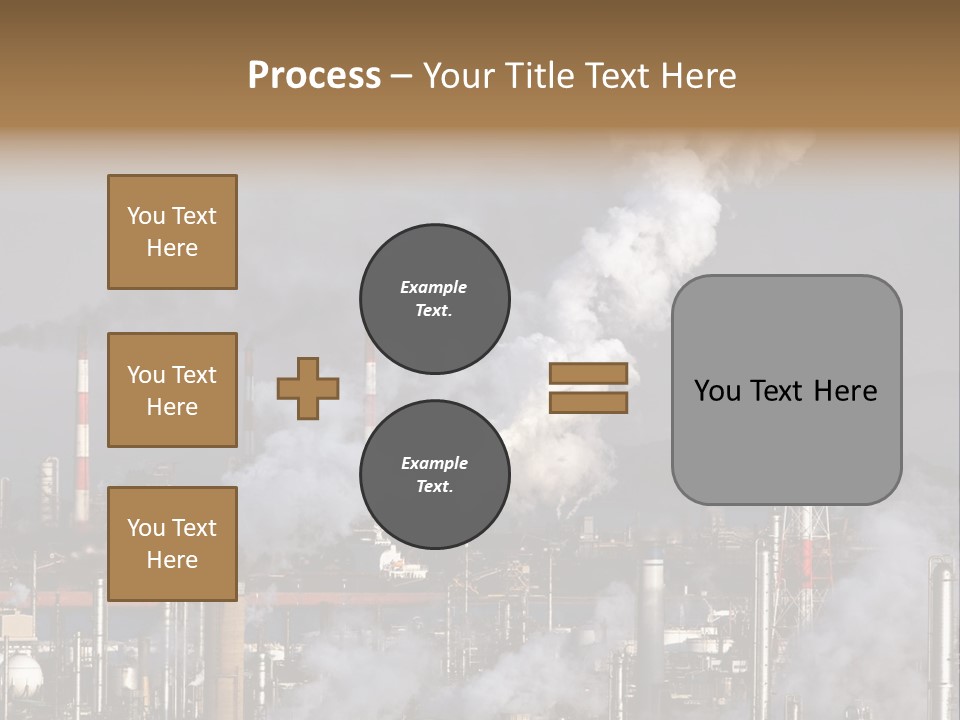 A Power Plant With Smoke Coming Out Of It PowerPoint Template