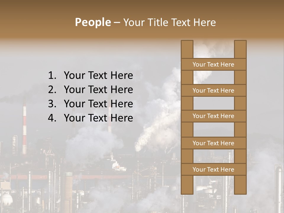 A Power Plant With Smoke Coming Out Of It PowerPoint Template