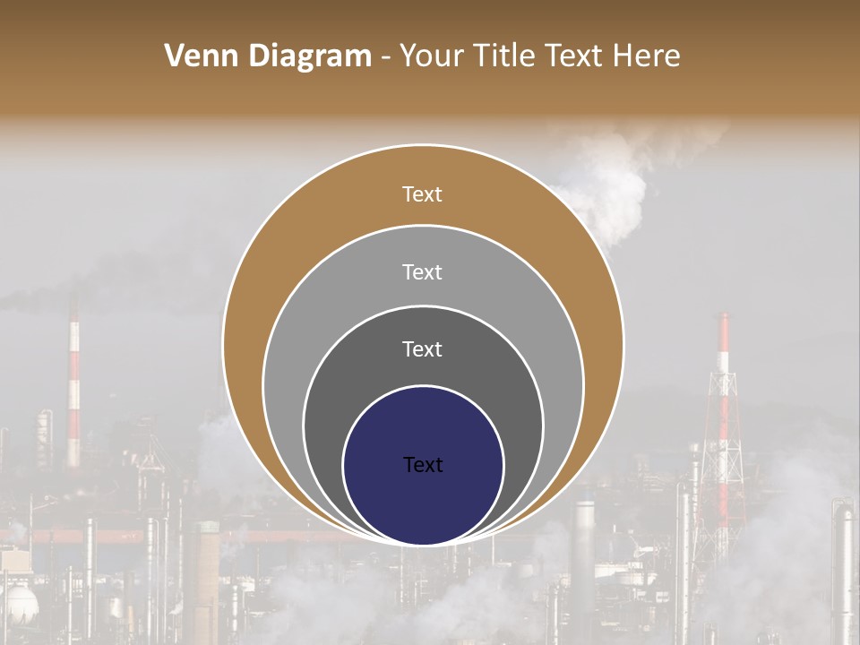 A Power Plant With Smoke Coming Out Of It PowerPoint Template