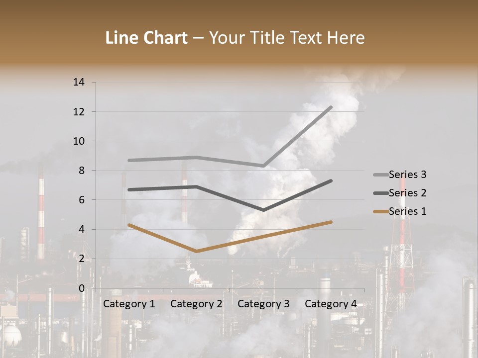 A Power Plant With Smoke Coming Out Of It PowerPoint Template
