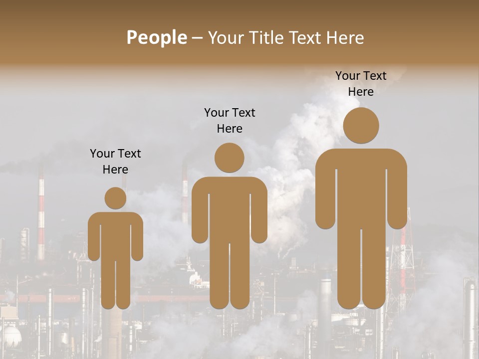 A Power Plant With Smoke Coming Out Of It PowerPoint Template