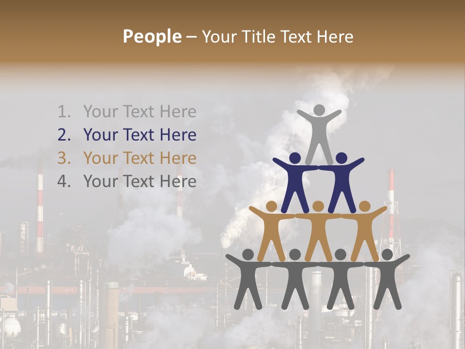 A Power Plant With Smoke Coming Out Of It PowerPoint Template
