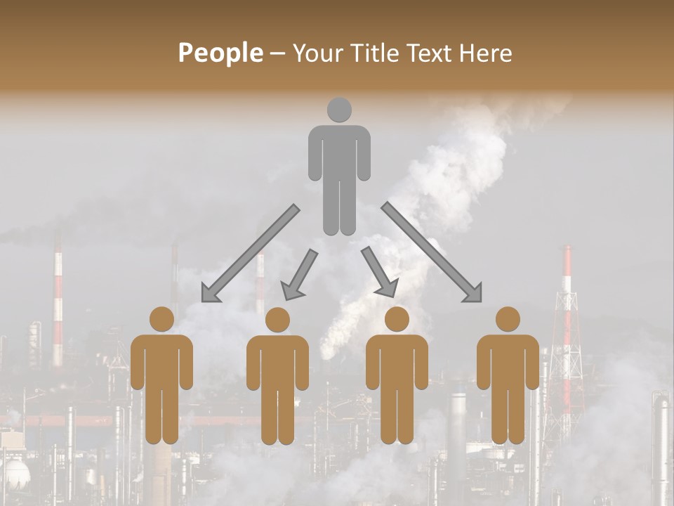 A Power Plant With Smoke Coming Out Of It PowerPoint Template
